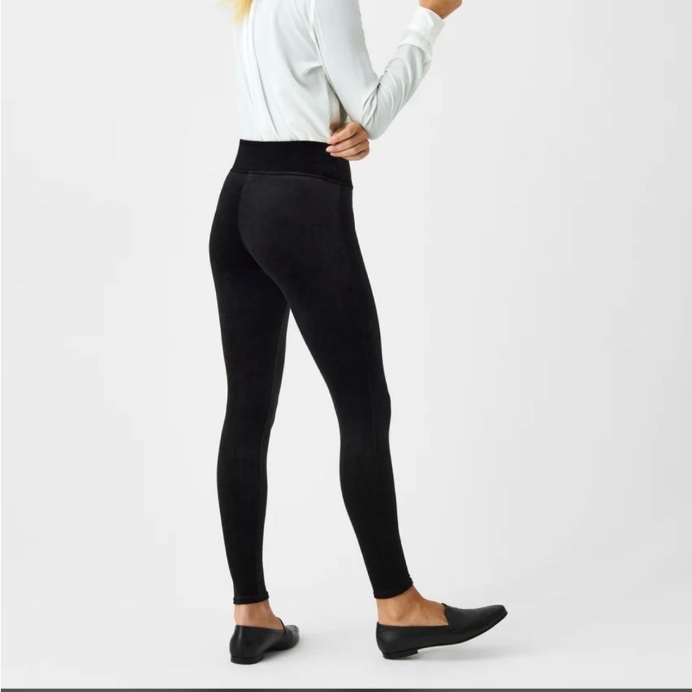 SPANX Black Velvet Leggings - Picture 2 of 8